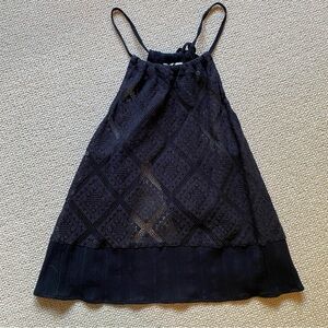 Roxy Black Lace Halter Top (new)